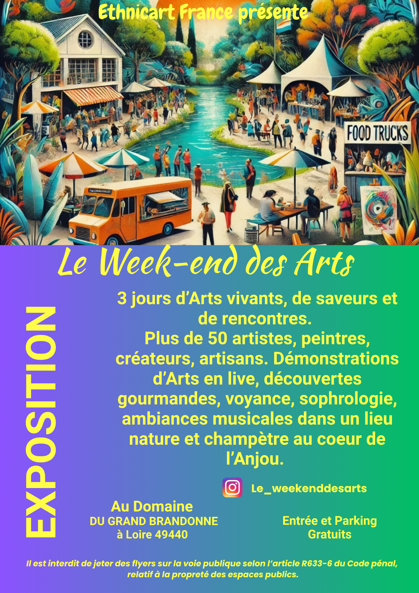 flyer le week-end des Arts RECTO page 1